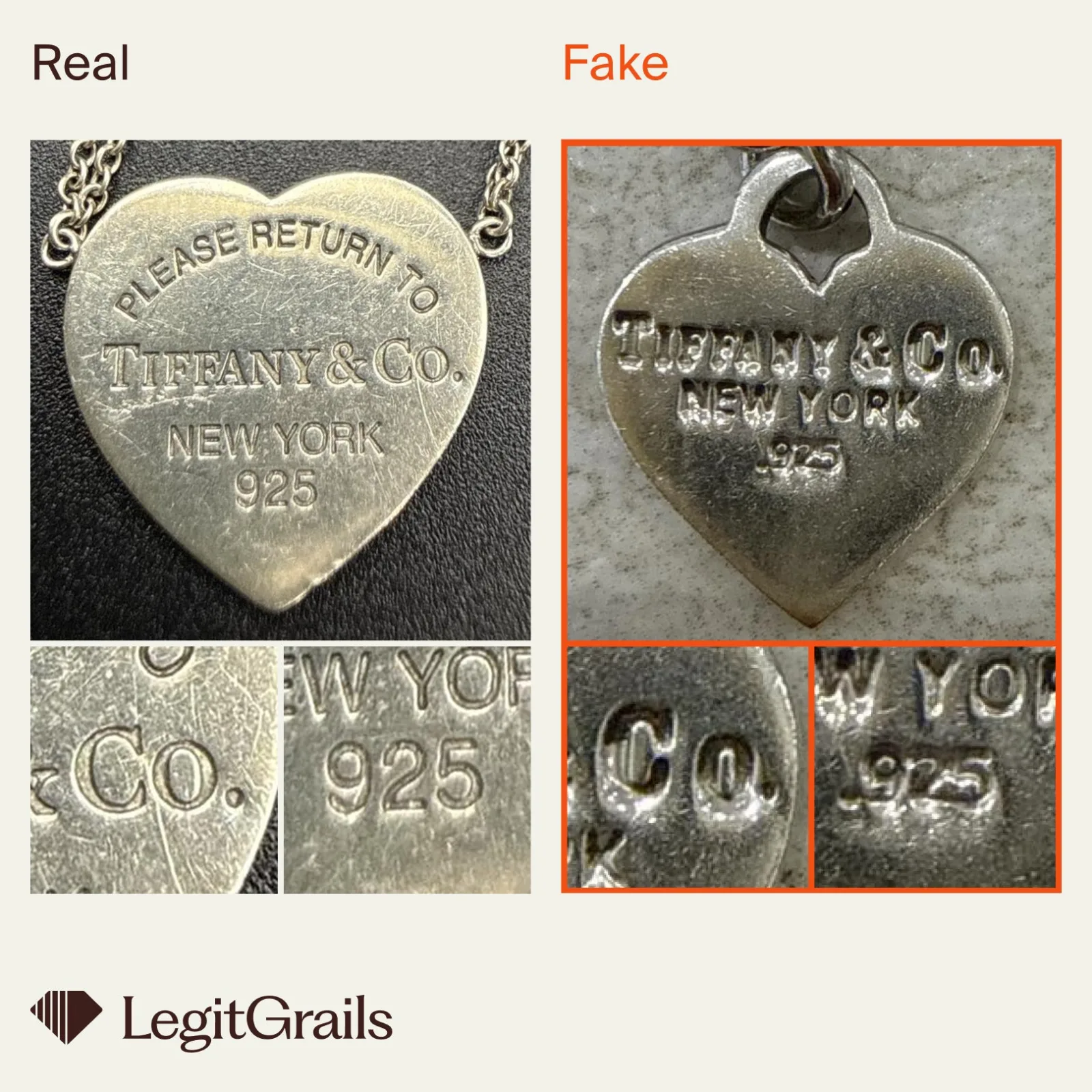 How to Spot a Genuine Tiffany & Co. Return to Tiffany Necklace vs. a Counterfeit
